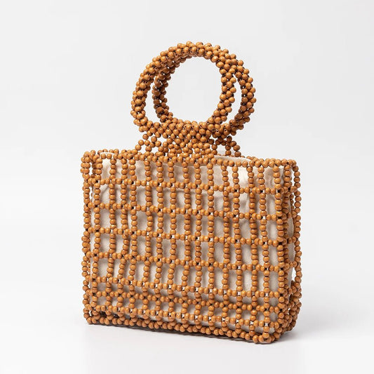 Sac en perles de bois