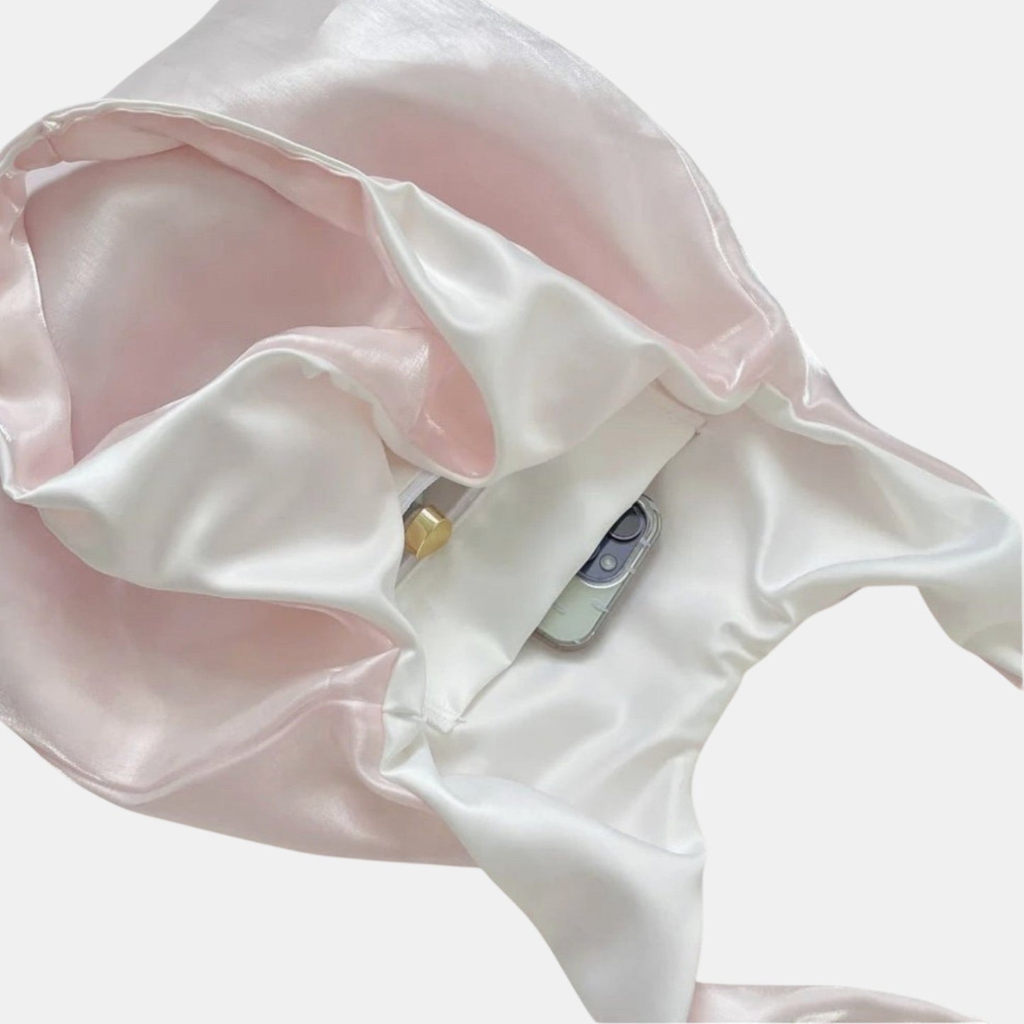 Tote bag leggero effetto satinato