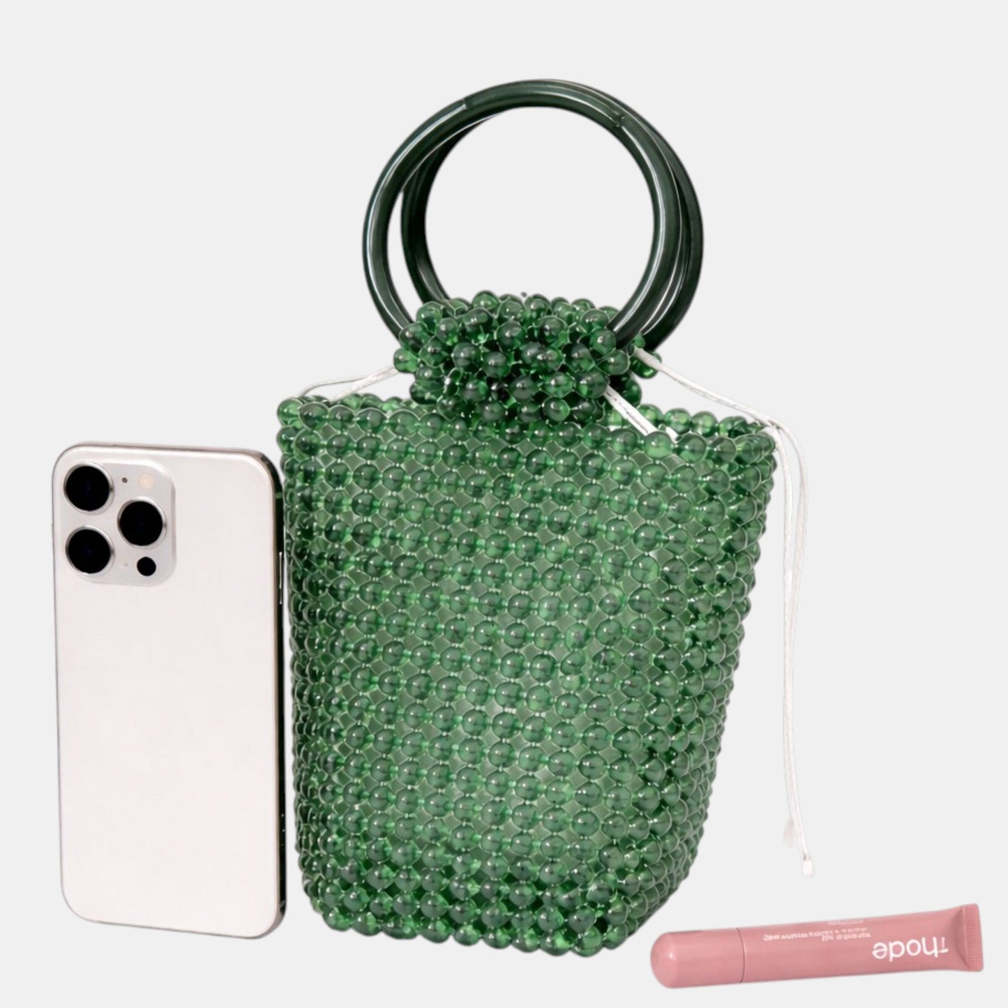 Borsa in perle e la sua custodia