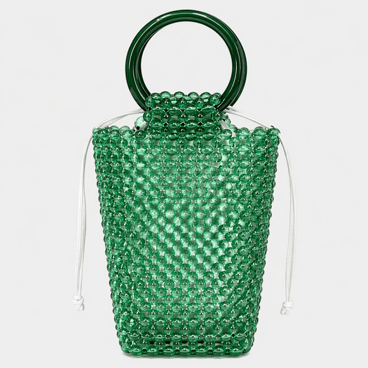 Beaded bag & its pouch