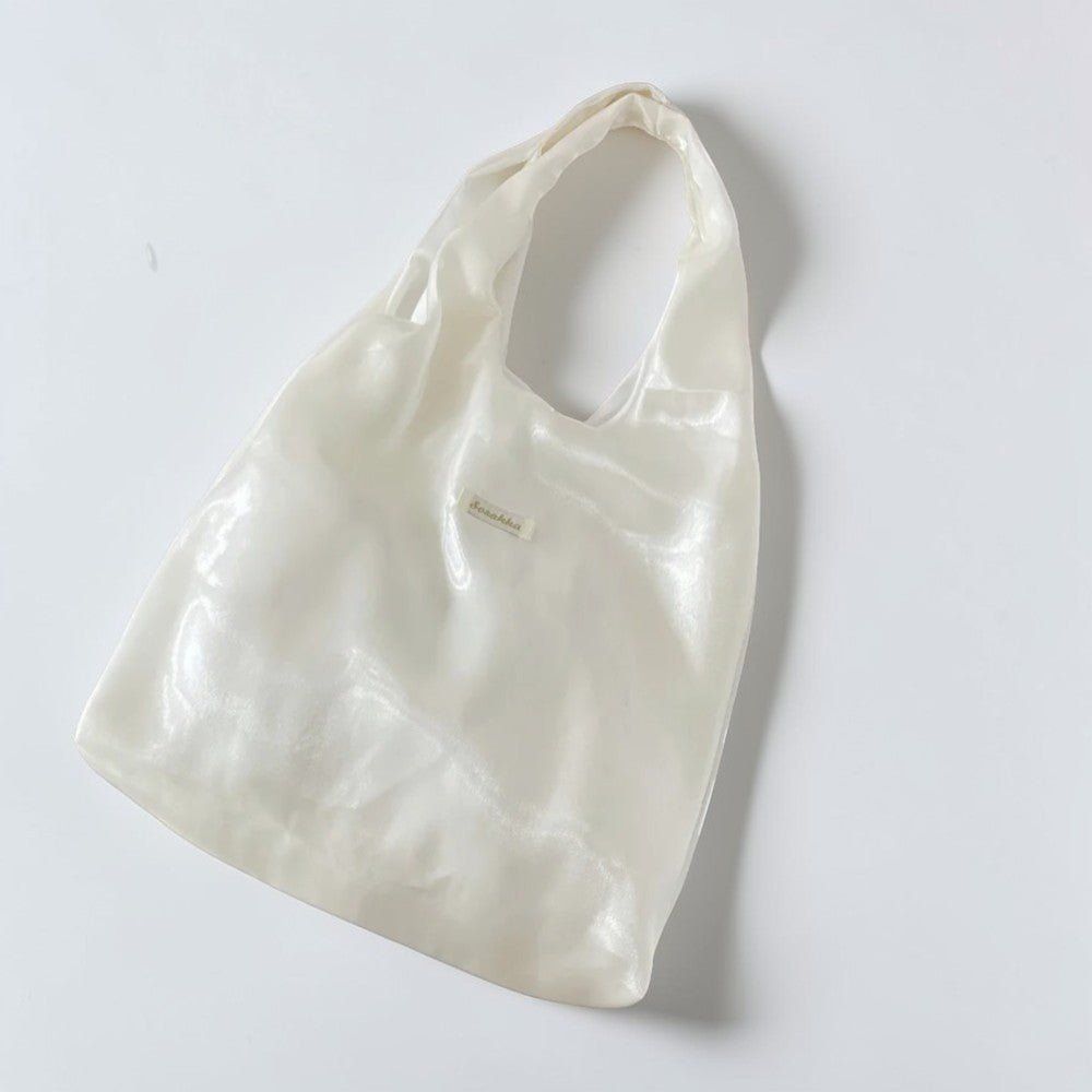 Lightweight satin-finish tote bag