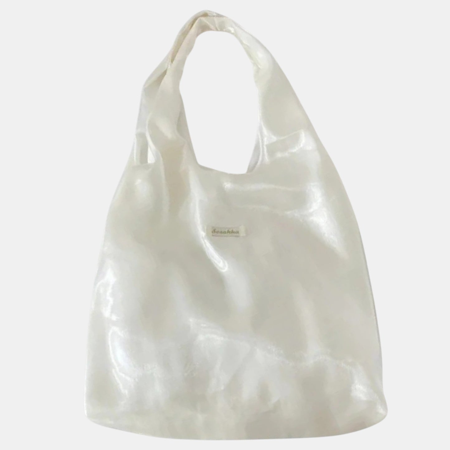 Lightweight satin-finish tote bag